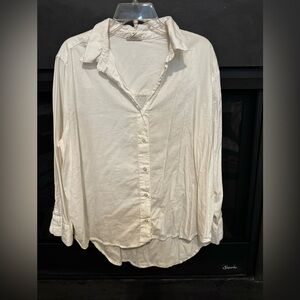 a.n.a Women's White Button-Down Shirt